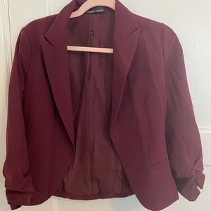 Blazer rouched sleeves